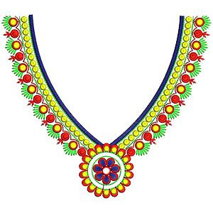 Arabic Robe Neck Embroidery Design 16725