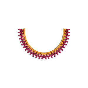 Boutique Style Neck Embroidery Design 16890