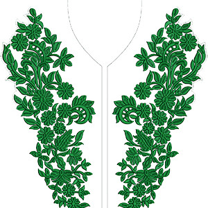 Fancy Neck Embroidery Design 16910