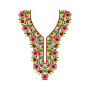 New Abaya Embroidery Neck Design 17093