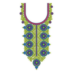 Beautiful Kurtis Tunics Neck Embroidery Design 17164