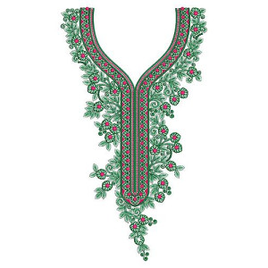 Nighty Neck Embroidery Designs 17167