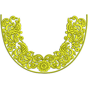 Celtic Neckline Embroidery Design
