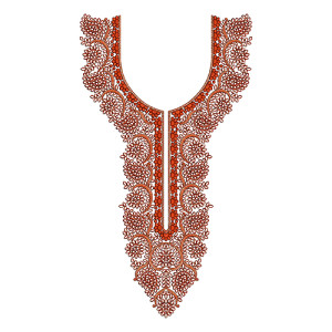 Angel Dress Neck Embroidery Design