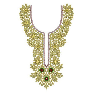 Cotton Night Dress Neck Embroidery Design