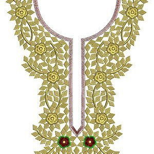 Cotton Night Dress Neck Embroidery Design