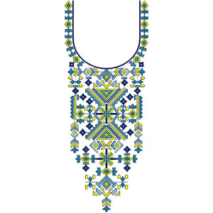 Palestinian Dress Neck Embroidery