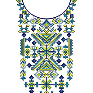 Palestinian Dress Neck Embroidery