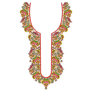 Traditional Palestinian Neck Embroidery Design