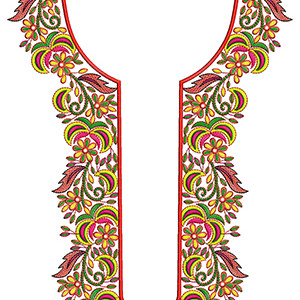 Traditional Palestinian Neck Embroidery Design