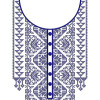 Vintage Arab Dress Neck Embroidery Design