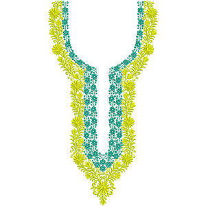 Long Maxi Dress Embroidery Design