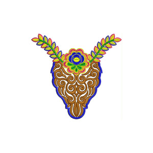 Arabic Lawn Kurti Neck Embroidery Design