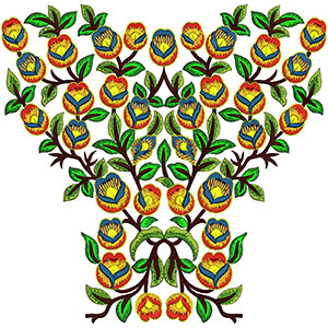 Swing Bohemia Dress Embroidery Neck Design