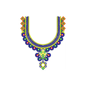 Indonesia Neck Embroidery Design