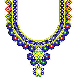 Indonesia Neck Embroidery Design