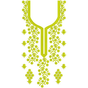 Burmelse Traditional Neck Embroidery Design