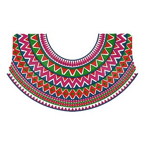 Uzbekistan Women Clothing Embroidery Neck Design