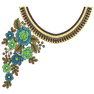 New Neck Embroidery Design 19303
