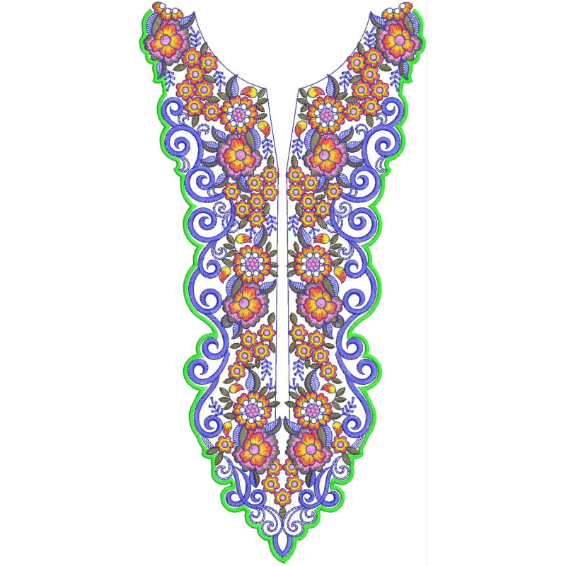New Neck Embroidery Design 19377
