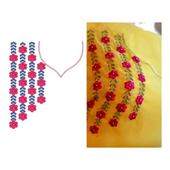 New Neck Embroidery Design 19565
