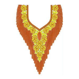 Fashion Motif Neck Embroidery Design 19855