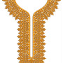 Embossed Neck Embroidery Design 19859