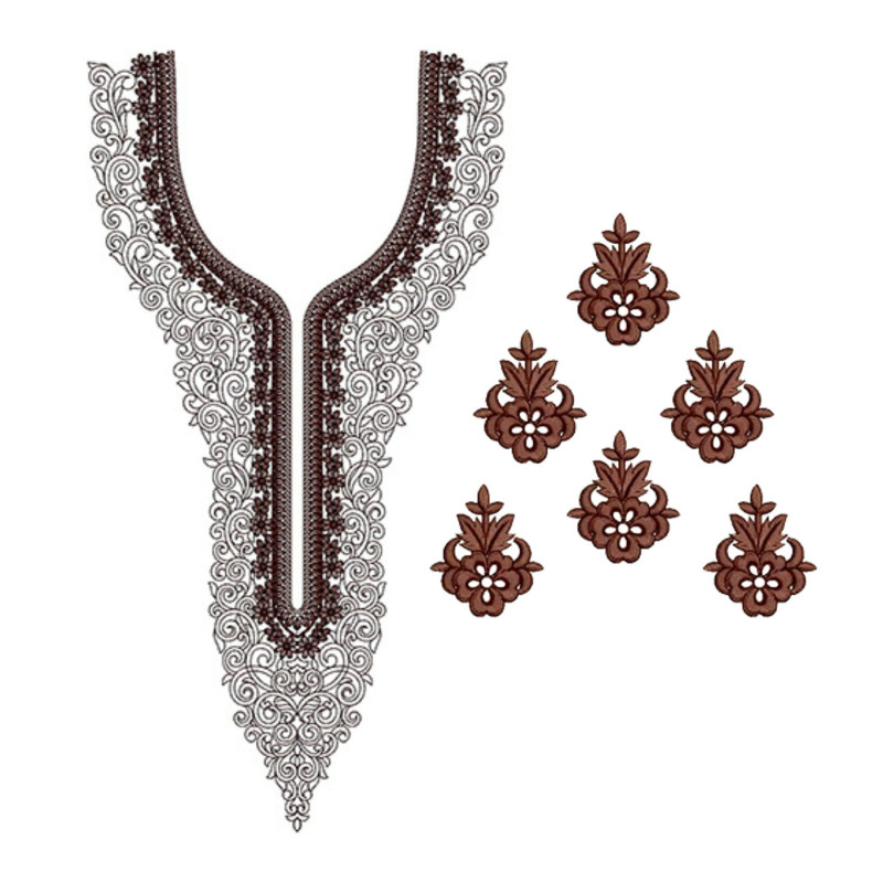 Neck Embroidery Design 20266