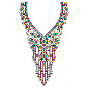 Neck Embroidery Design 20541