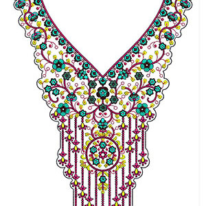 Neck Embroidery Design 20541