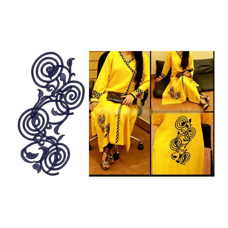 Dress Embroidery Design 20747