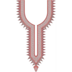 The Aztec Peak Neck Embroidery Design