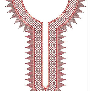 The Aztec Peak Neck Embroidery Design