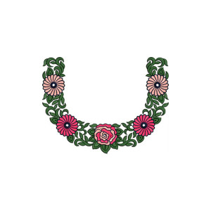 Egypt Latest Wedding Neck Embroidery Design 21448