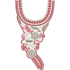 Egypt Latest Dresses Neck Embroidery Design 21581