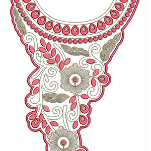 Egypt Latest Dresses Neck Embroidery Design 21581