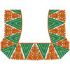 Fancy Square Neckline Embroidery Design 21656