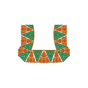 Fancy Square Neckline Embroidery Design 21656