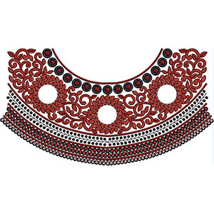 Boat Neck Embroidery Designs 21657