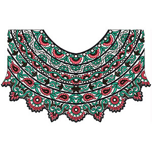 Party  Wear Maharani Neck Embroidery Design 21658