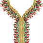 Traditional Nigeria Attire Neck Embroidery Design 21863
