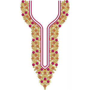 Latest Anarkali Suit Neck Embroidery Design 21902