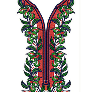 Pakistani Fancy Wedding Dress Neck Embroidery Design 21904