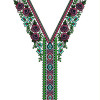 V Neck Embroidery Design 21946