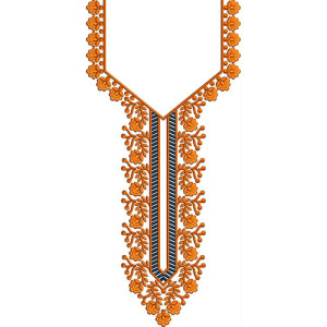 Nigeria Attire Neck Embroidery Design 21971