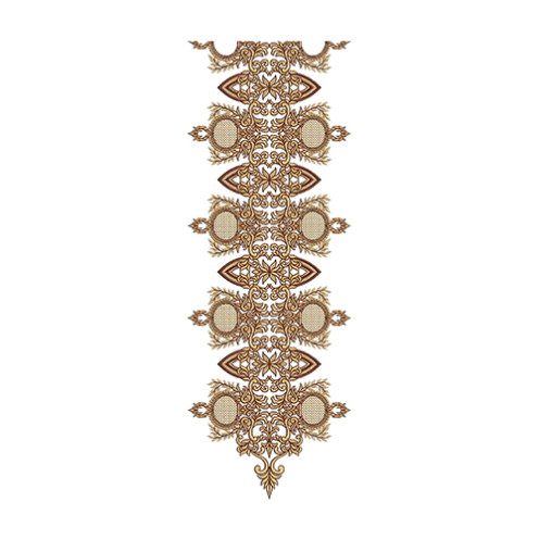 Gold Eyelet Chain Embroidery Design