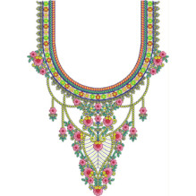 Multicolor Neck Embroidery Design