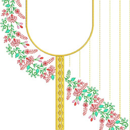 The Asymmetric Vine Embroidery Design