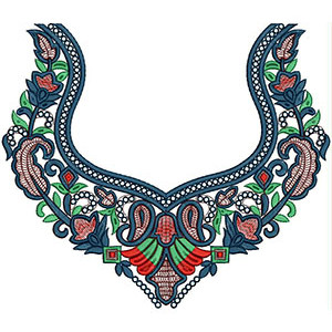 New Neck Embroidery Design 22154