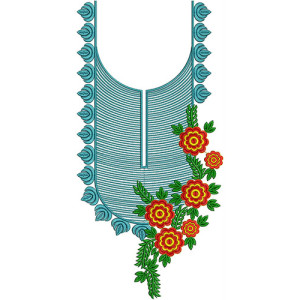 Lady Traditional Maxi Embroidery Design 22235